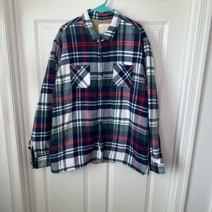 Weatherproof Vintage Mens Sherpa Lined Flannel Shirt Jacket Size XXL
